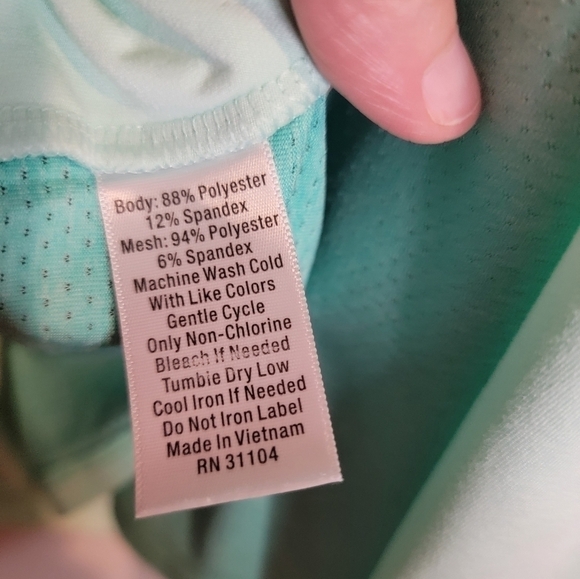 ZELOS Turquoise open swing back lined Athletic Tank‎ Top Size XL - Picture 8 of 8